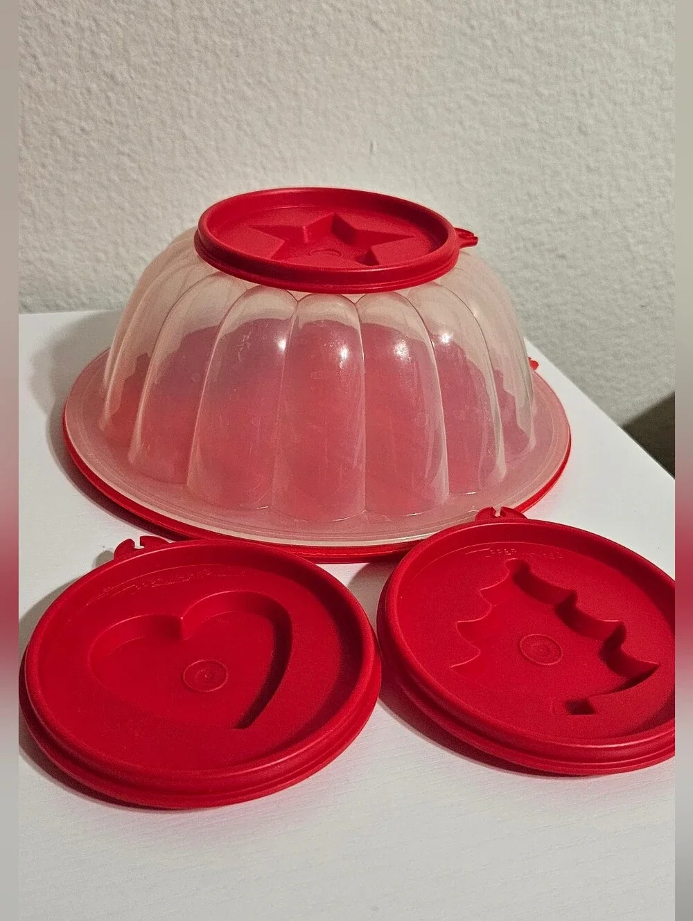 Red Plastic Gelatin Mold Set